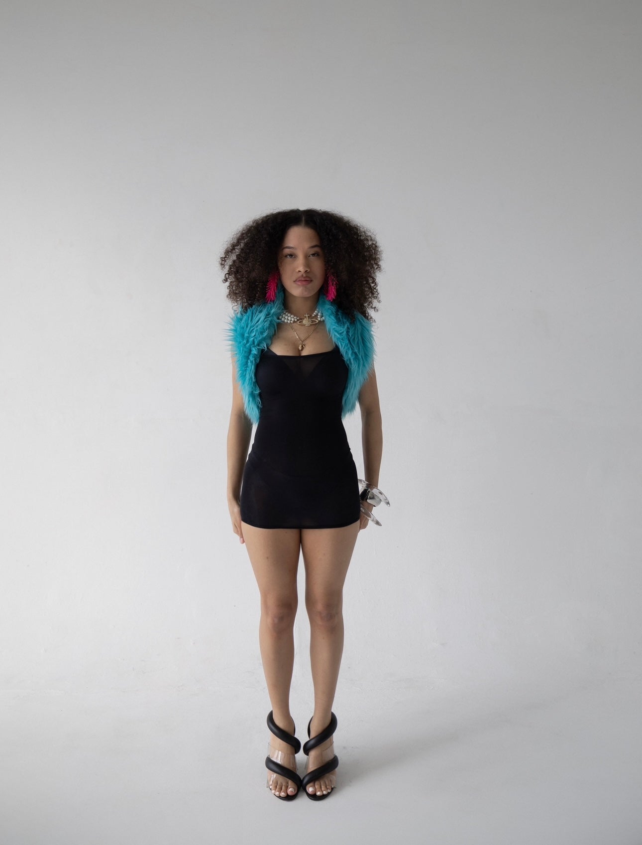 TURQUOISE SHRUG VEST